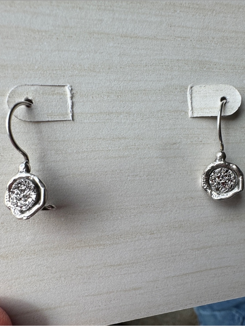 Sterling Silver Hematite Drop Earrings - Silver